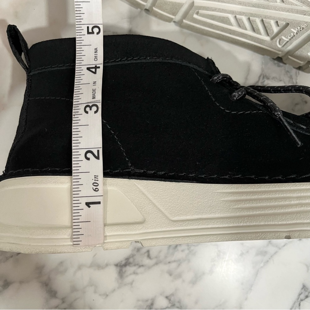 CLARKS Origin Wallabee Shoes Women’s Black Suede Lace Up Chukka Ankle Boots 9.5 - Picture 8 of 11